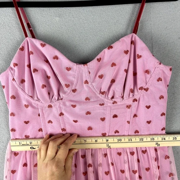 Betsey Johnson Pink Heart Midi Dress - Picture 8 of 16